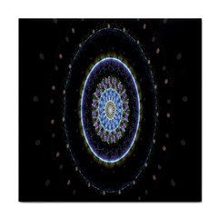 Colorful Hypnotic Circular Rings Space Face Towel by Mariart