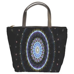 Colorful Hypnotic Circular Rings Space Bucket Bags by Mariart