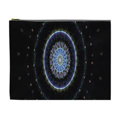 Colorful Hypnotic Circular Rings Space Cosmetic Bag (xl)