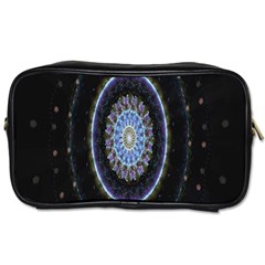 Colorful Hypnotic Circular Rings Space Toiletries Bags