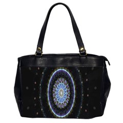 Colorful Hypnotic Circular Rings Space Office Handbags (2 Sides) 