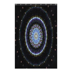 Colorful Hypnotic Circular Rings Space Shower Curtain 48  X 72  (small) 