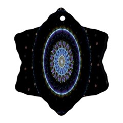 Colorful Hypnotic Circular Rings Space Ornament (snowflake) by Mariart