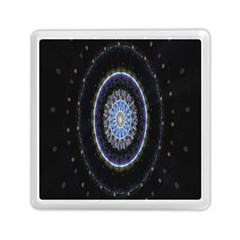 Colorful Hypnotic Circular Rings Space Memory Card Reader (square)  by Mariart