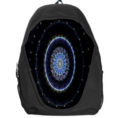 Colorful Hypnotic Circular Rings Space Backpack Bag by Mariart