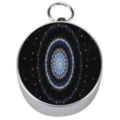 Colorful Hypnotic Circular Rings Space Silver Compasses by Mariart