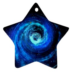 Blue Black Hole Galaxy Star Ornament (two Sides) by Mariart