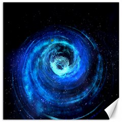 Blue Black Hole Galaxy Canvas 12  X 12   by Mariart