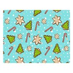 Ginger cookies Christmas pattern Double Sided Flano Blanket (Large)  80 x60  Blanket Front