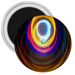 Colorful Glow Hole Space Rainbow 3  Magnets