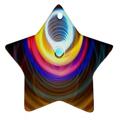 Colorful Glow Hole Space Rainbow Ornament (star) by Mariart