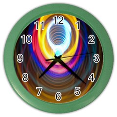 Colorful Glow Hole Space Rainbow Color Wall Clocks