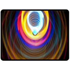 Colorful Glow Hole Space Rainbow Fleece Blanket (large)  by Mariart