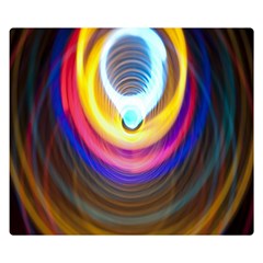 Colorful Glow Hole Space Rainbow Double Sided Flano Blanket (small) 