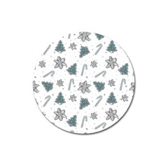 Ginger cookies Christmas pattern Magnet 3  (Round)