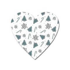 Ginger cookies Christmas pattern Heart Magnet