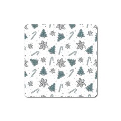 Ginger cookies Christmas pattern Square Magnet