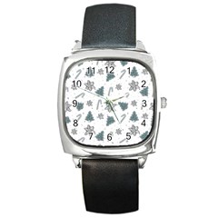 Ginger cookies Christmas pattern Square Metal Watch