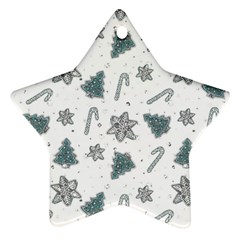 Ginger cookies Christmas pattern Star Ornament (Two Sides)