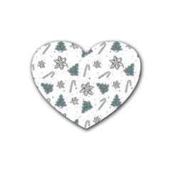 Ginger cookies Christmas pattern Heart Coaster (4 pack) 