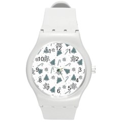 Ginger Cookies Christmas Pattern Round Plastic Sport Watch (m) by Valentinaart