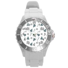 Ginger cookies Christmas pattern Round Plastic Sport Watch (L)