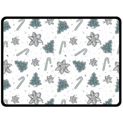 Ginger cookies Christmas pattern Double Sided Fleece Blanket (Large) 