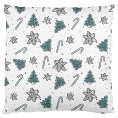 Ginger cookies Christmas pattern Large Flano Cushion Case (Two Sides)