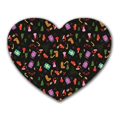 Christmas Pattern Heart Mousepads by Valentinaart