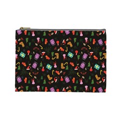 Christmas Pattern Cosmetic Bag (large)  by Valentinaart