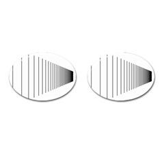 Fence Line Black Cufflinks (oval)