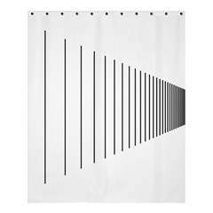 Fence Line Black Shower Curtain 60  X 72  (medium)  by Mariart