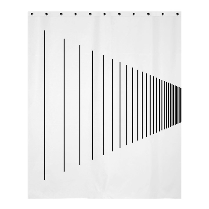 Fence Line Black Shower Curtain 60  x 72  (Medium) 