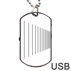 Fence Line Black Dog Tag Usb Flash (one Side)