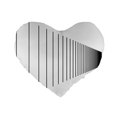 Fence Line Black Standard 16  Premium Heart Shape Cushions by Mariart