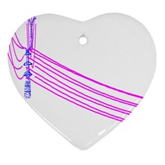 Electricty Power Pole Blue Pink Ornament (heart)