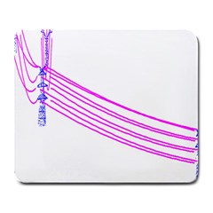 Electricty Power Pole Blue Pink Large Mousepads
