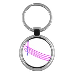 Electricty Power Pole Blue Pink Key Chains (round) 