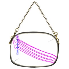 Electricty Power Pole Blue Pink Chain Purses (two Sides) 