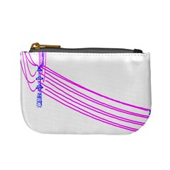 Electricty Power Pole Blue Pink Mini Coin Purses