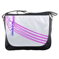 Electricty Power Pole Blue Pink Messenger Bags