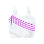 Electricty Power Pole Blue Pink Full Print Recycle Bags (S)  Front