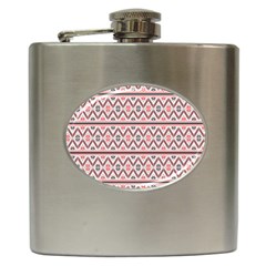Clipart Embroidery Star Red Line Black Hip Flask (6 Oz)