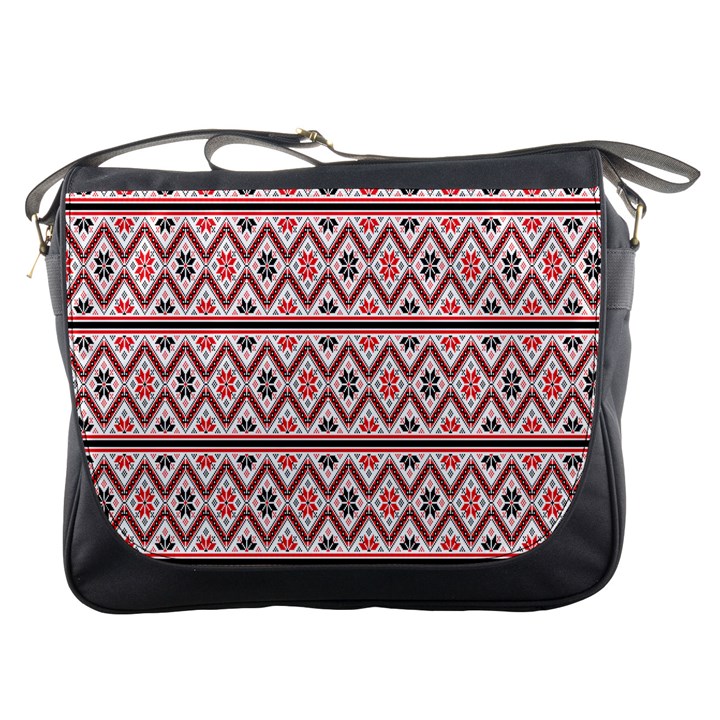 Clipart Embroidery Star Red Line Black Messenger Bags