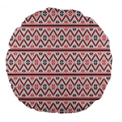 Clipart Embroidery Star Red Line Black Large 18  Premium Round Cushions