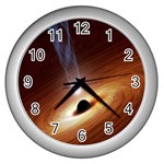 Coming Supermassive Black Hole Century Wall Clocks (Silver)  Front