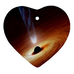Coming Supermassive Black Hole Century Heart Ornament (two Sides) by Mariart