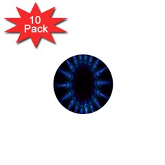 Exploding Flower Tunnel Nature Amazing Beauty Animation Blue Purple 1  Mini Buttons (10 Pack) 