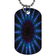 Exploding Flower Tunnel Nature Amazing Beauty Animation Blue Purple Dog Tag (one Side)