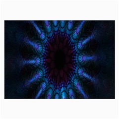 Exploding Flower Tunnel Nature Amazing Beauty Animation Blue Purple Large Glasses Cloth (2-side)